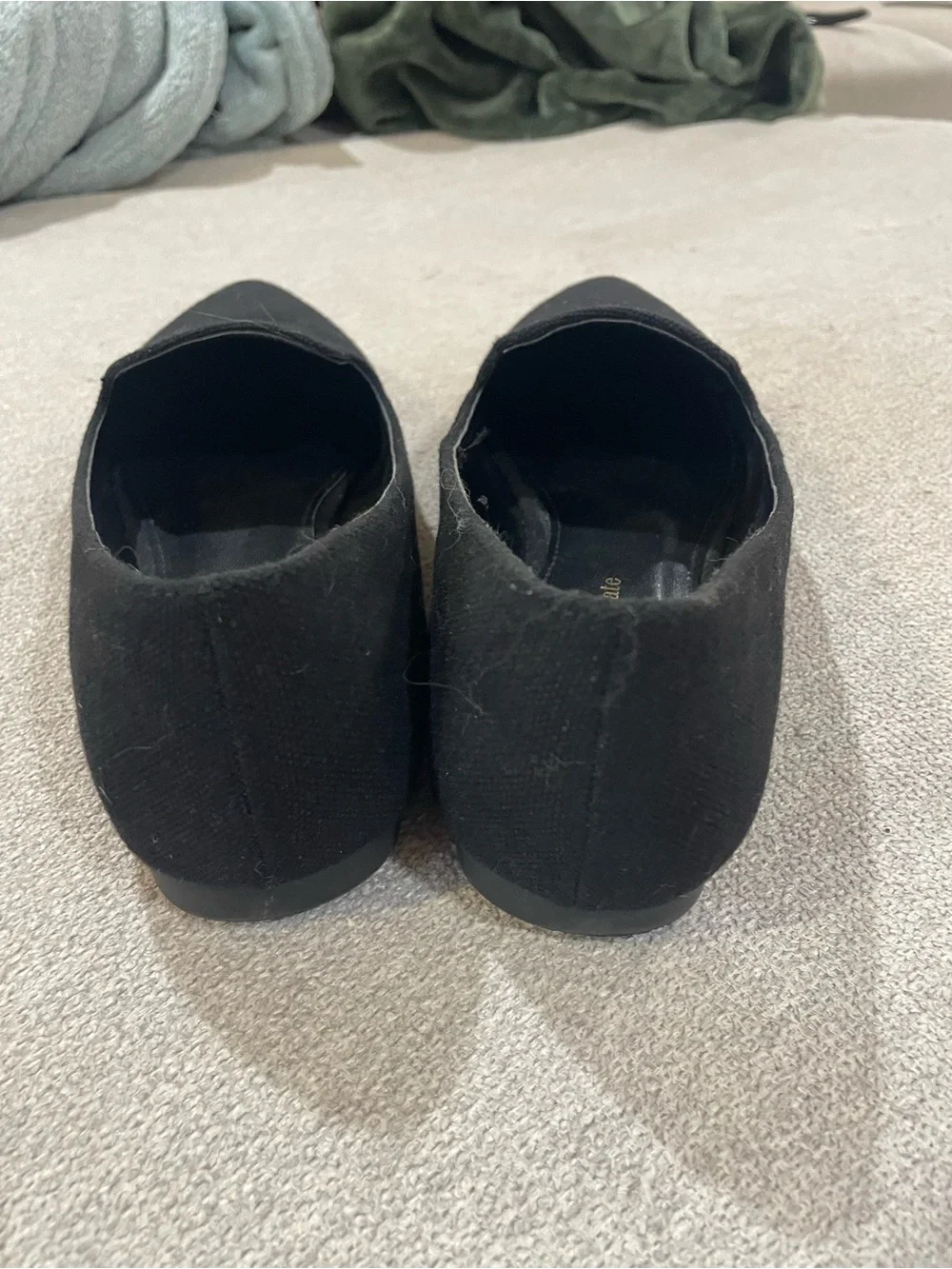 Olivia & Kate Black Pointed Toe Loafers Flats 7.5